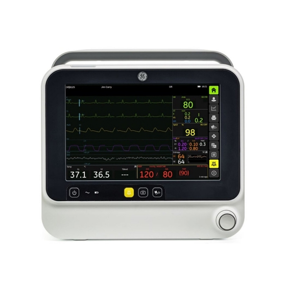 Monitor Multiparâmetro B105M 10" 6P Touch com Rack GE Healthcare