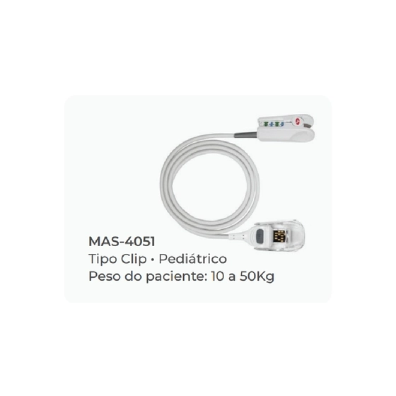 Sensor de Oximetria Reutilizável RD SET DCI Clip Pediátrico 10 a 30 kg MAS-4051 Masimo